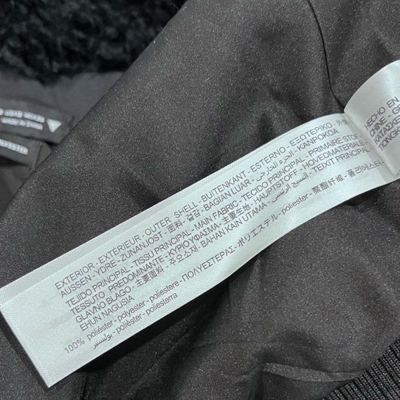 NWT Zara Black Sherpa Full Zip Fleece Bomber Jacket Size S - Picture 11 of 13